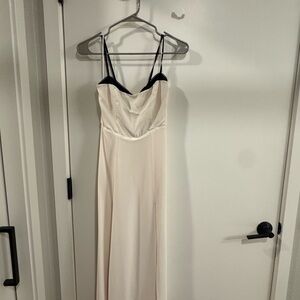 Reformation Cream and Black Maxi Dress